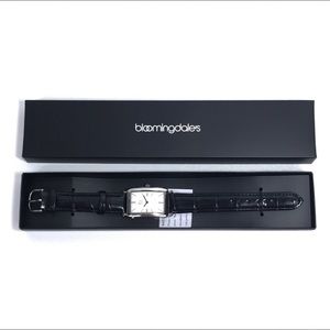 Bloomingdale’s Exclusive Watch Black Band Silver